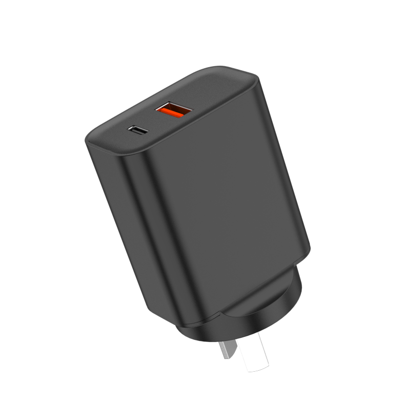 65W PD Fast Charger AU Plug, Dual Port USB-C + USB-A Wall Charger for Laptops, iPhone & Samsung