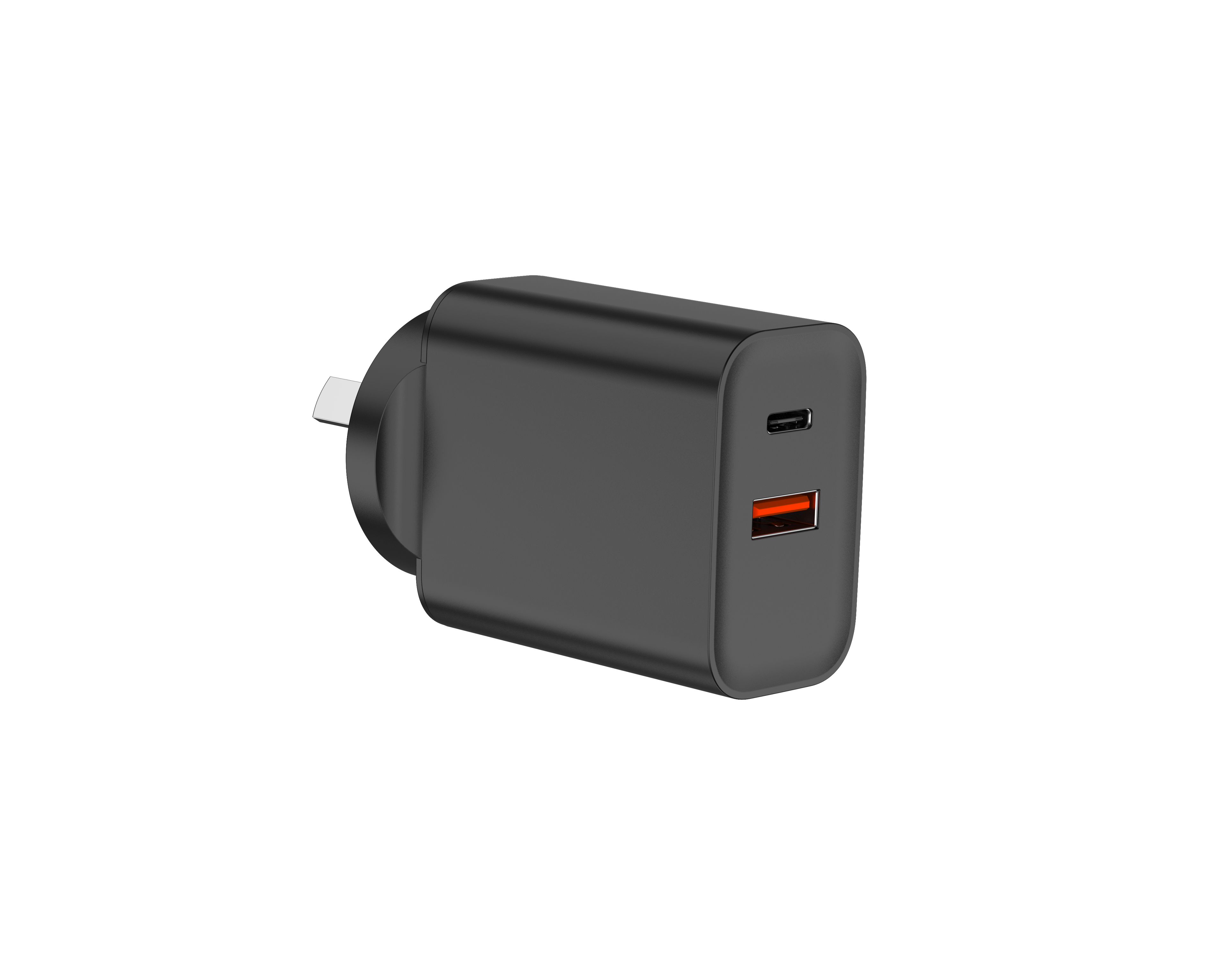 65W PD Fast Charger AU Plug, Dual Port USB-C + USB-A Wall Charger for Laptops, iPhone & Samsung