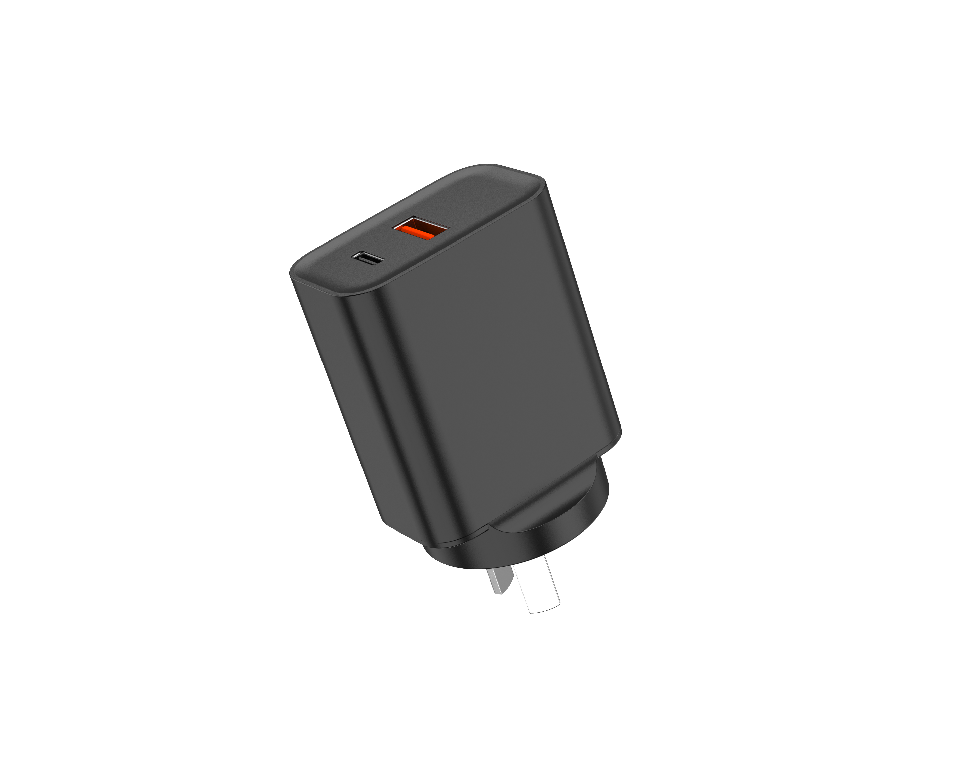 65W PD Fast Charger AU Plug, Dual Port USB-C + USB-A Wall Charger for Laptops, iPhone & Samsung