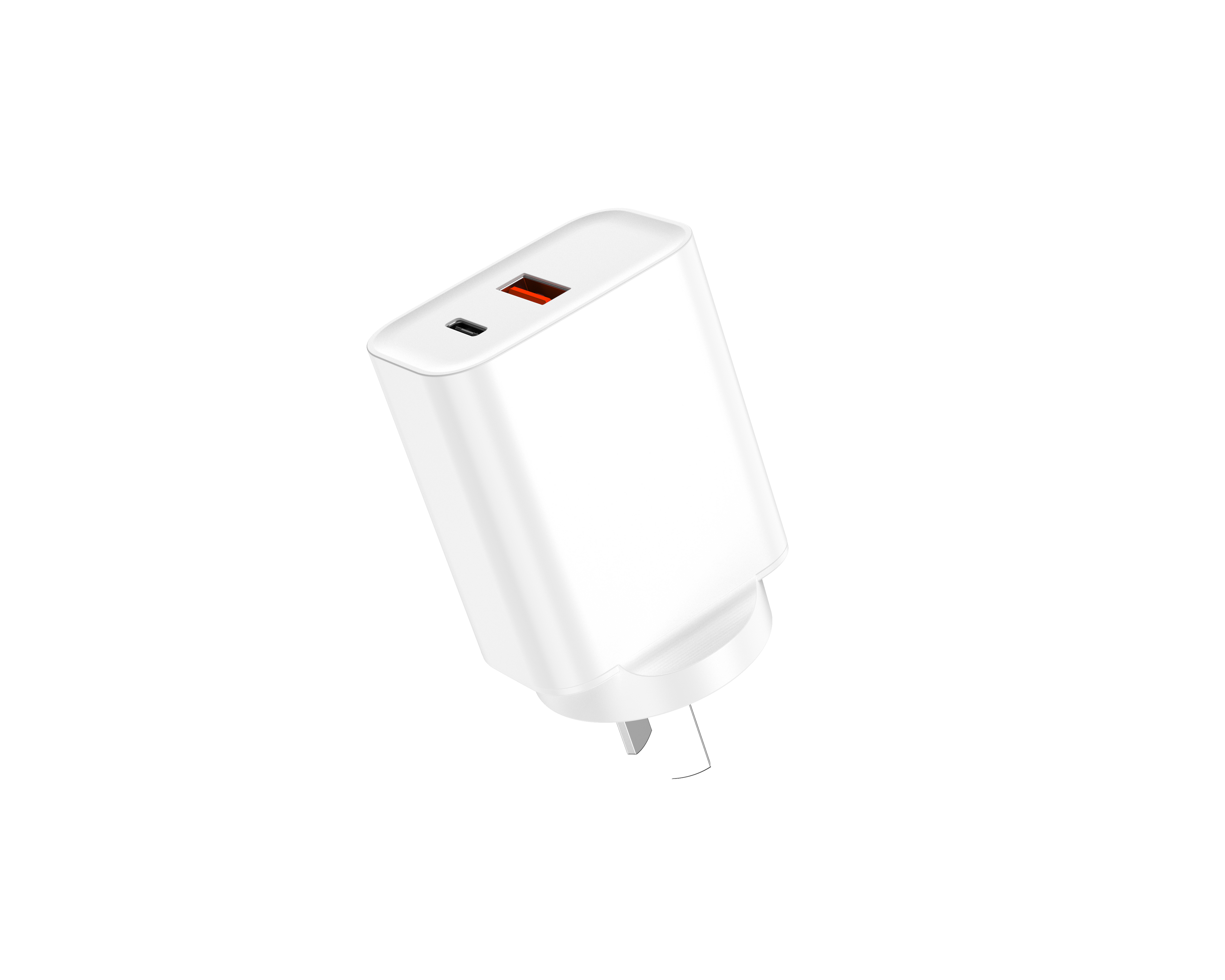 45W PD Fast Charger AU Plug, Dual Port USB-C + USB-A Wall Charger for Laptops, iPhone & Samsung