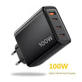 100W GaN PD Fast Charger US Plug, 4-Port 3C1A Multi USB Wall Charger for MacBook & Phones