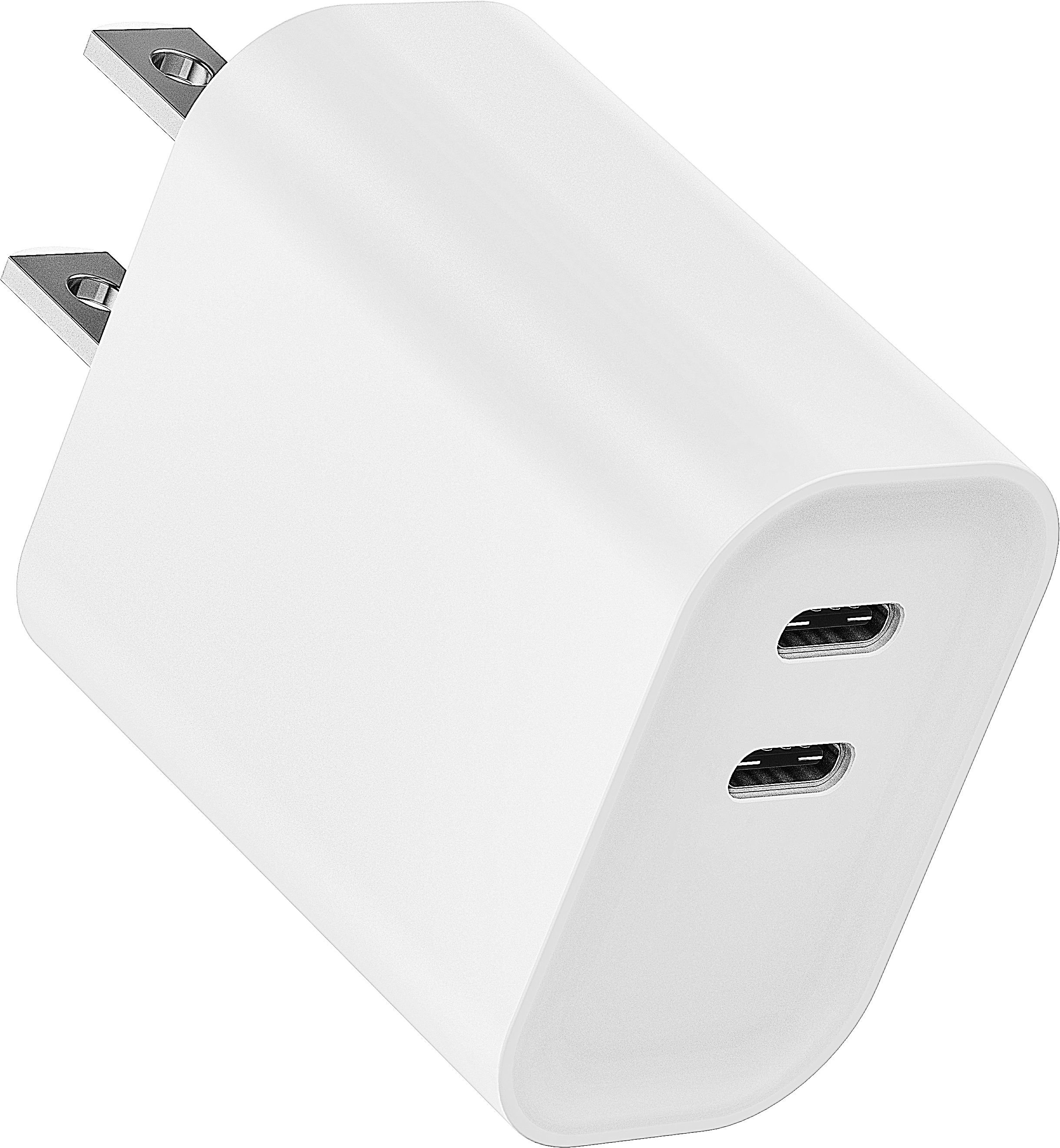 45W PD Fast Charger US Plug, Dual USB-C Port Wall Charger for iPhone & Samsung