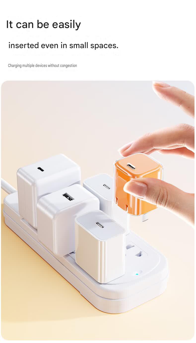 100W GaN PD Fast Charger US Plug, 4-Port 3C1A Multi USB Wall Charger for MacBook & Phones