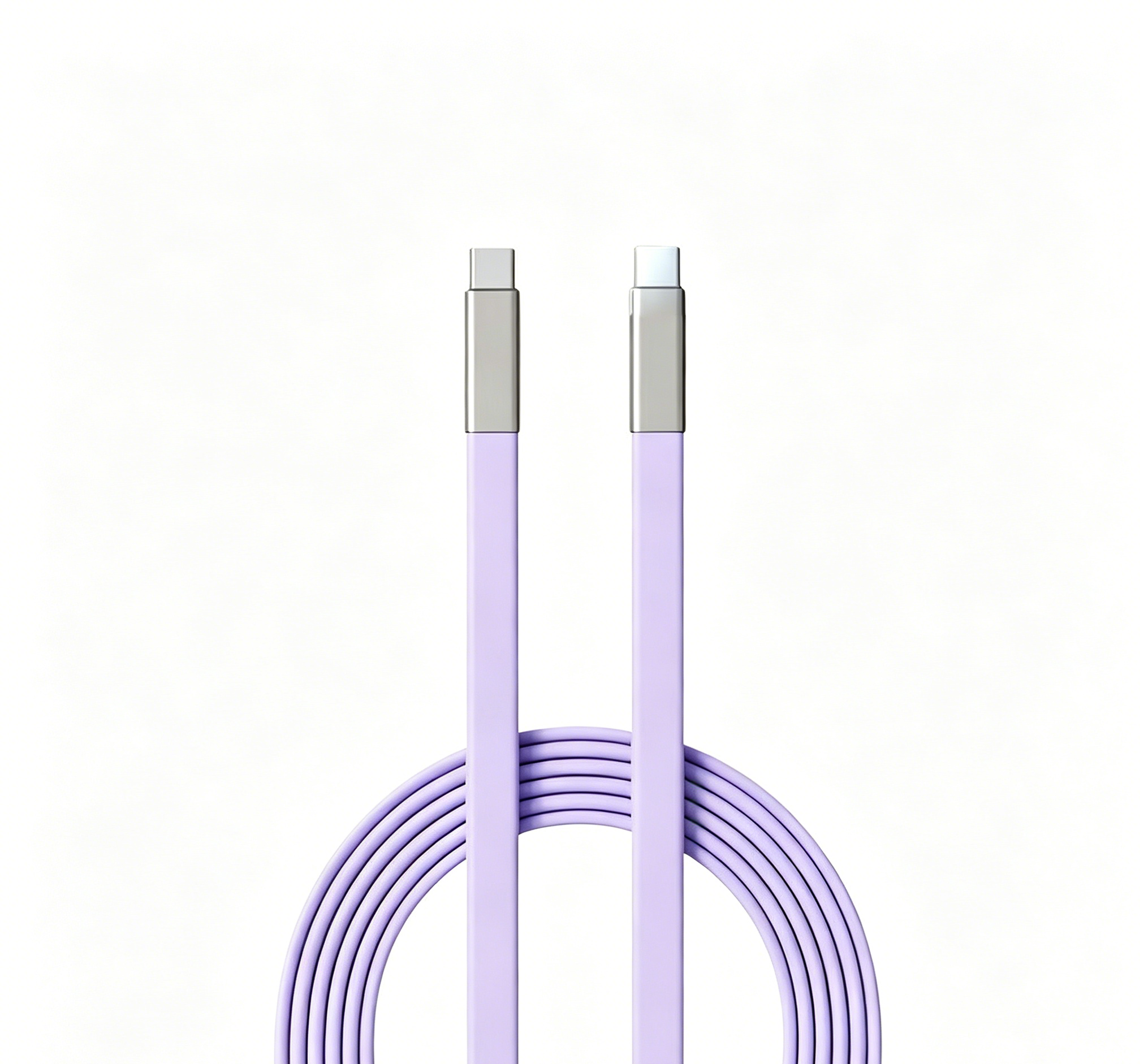 240W USB-C to USB-C Fast Charging Cable, Flat Silicone Charger Cord for Phones & Laptops