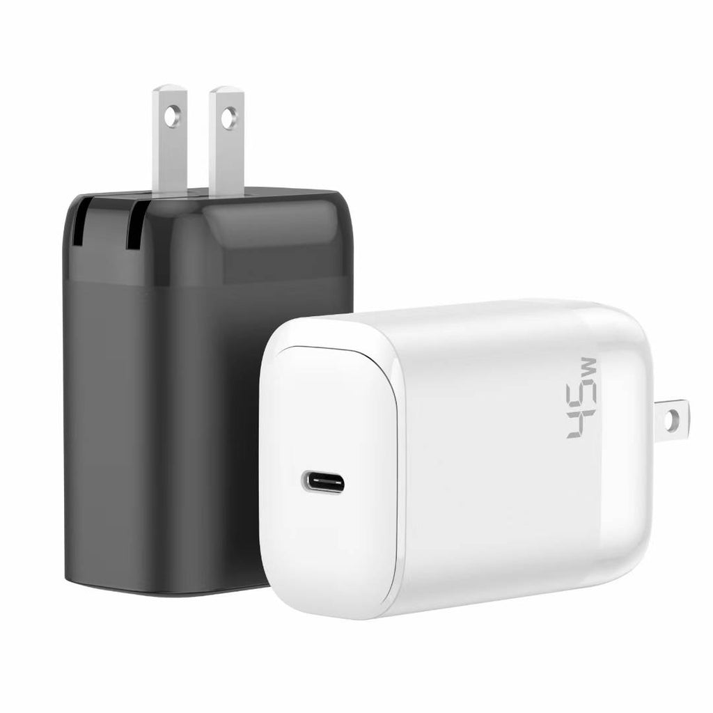 45W GaN PD Fast Charger US Plug, Single USB-A Wall Charger for iPhone, Samsung & More