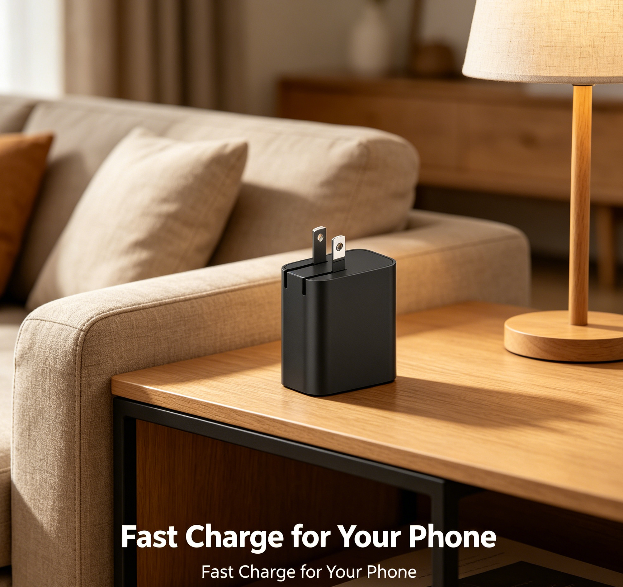 20W PD Fast Charger US Plug, Dual USB-C Port Wall Charger for iPhone & Samsung