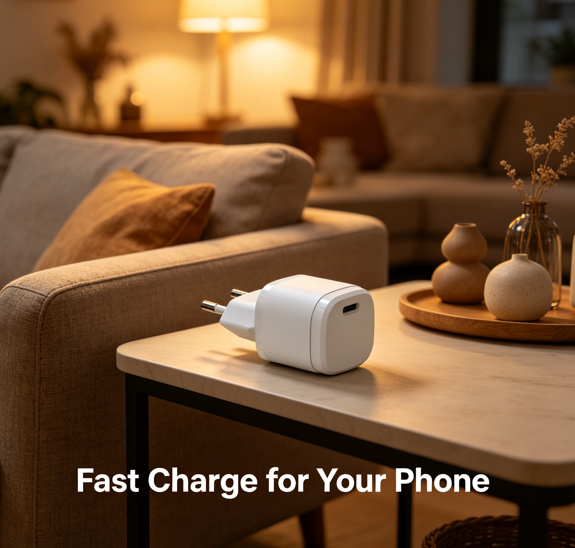18W PD Fast Charger EU Plug, Single Port USB-C Wall Charger for iPhone & Samsung