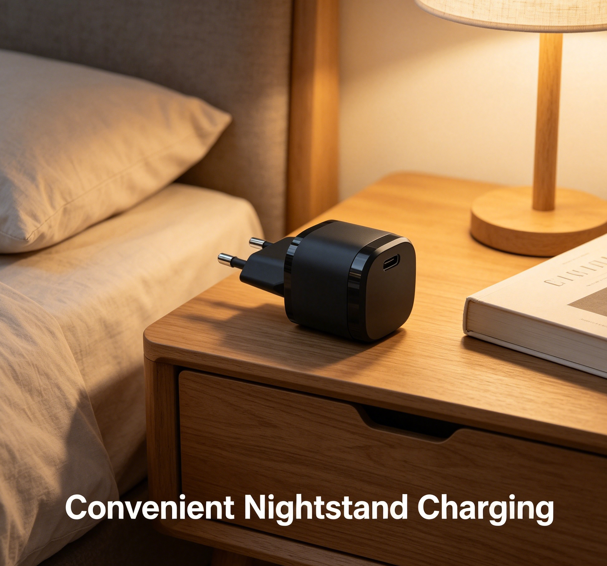 20W PD Fast Charger EU Plug, Single Port USB-C Wall Charger for iPhone & Samsung