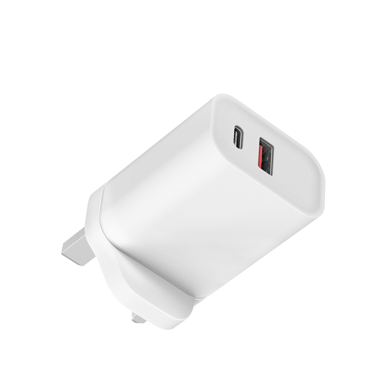 35W PD Fast Charger UK Plug, Dual Port USB-C + USB-A Wall Charger for iPhone & Samsung