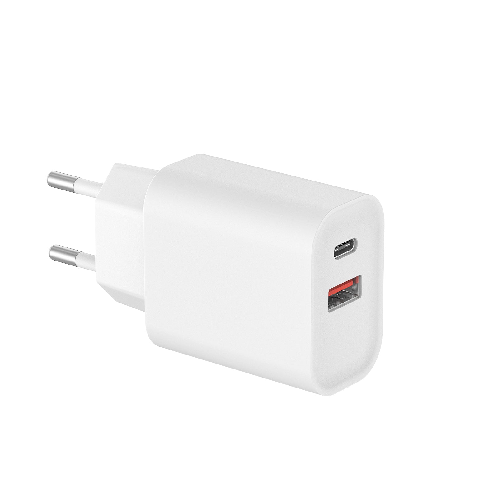 65W PD Fast Charger EU Plug, Dual Port USB-C + USB-A Wall Charger for Laptops, iPhone & Samsung