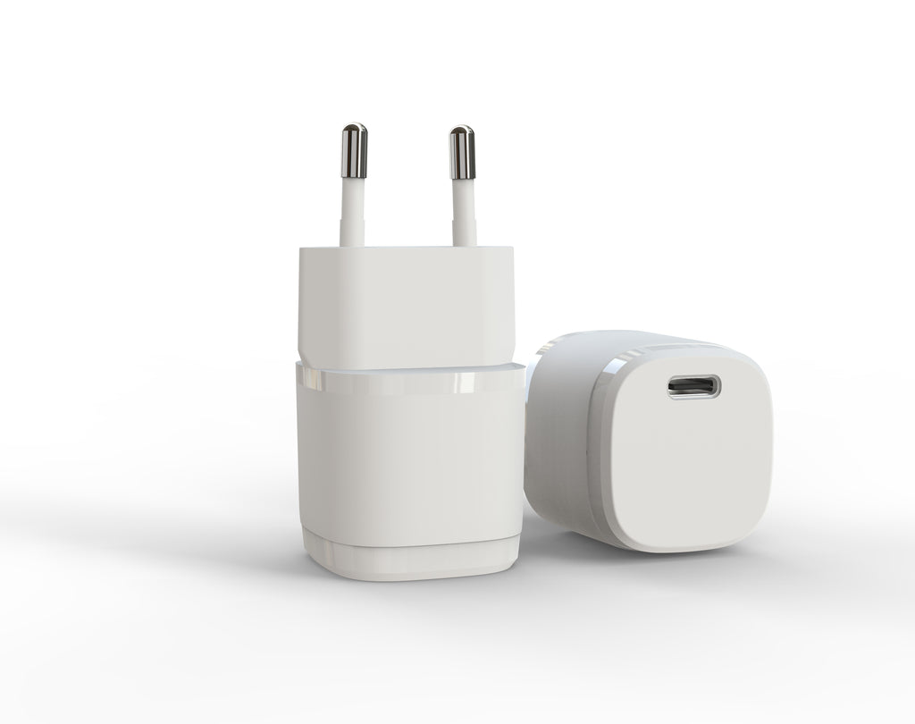 18W PD Fast Charger EU Plug, Single Port USB-C Wall Charger for iPhone & Samsung