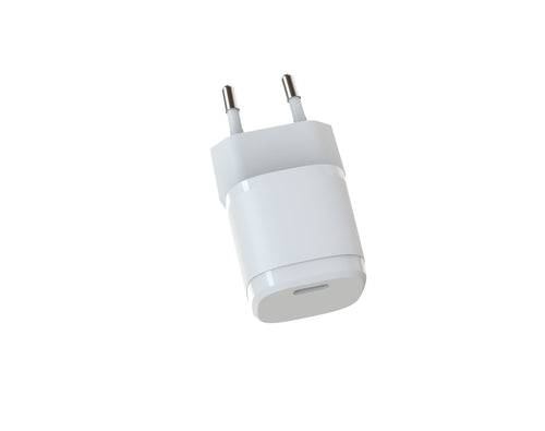 18W PD Fast Charger EU Plug, Single Port USB-C Wall Charger for iPhone & Samsung