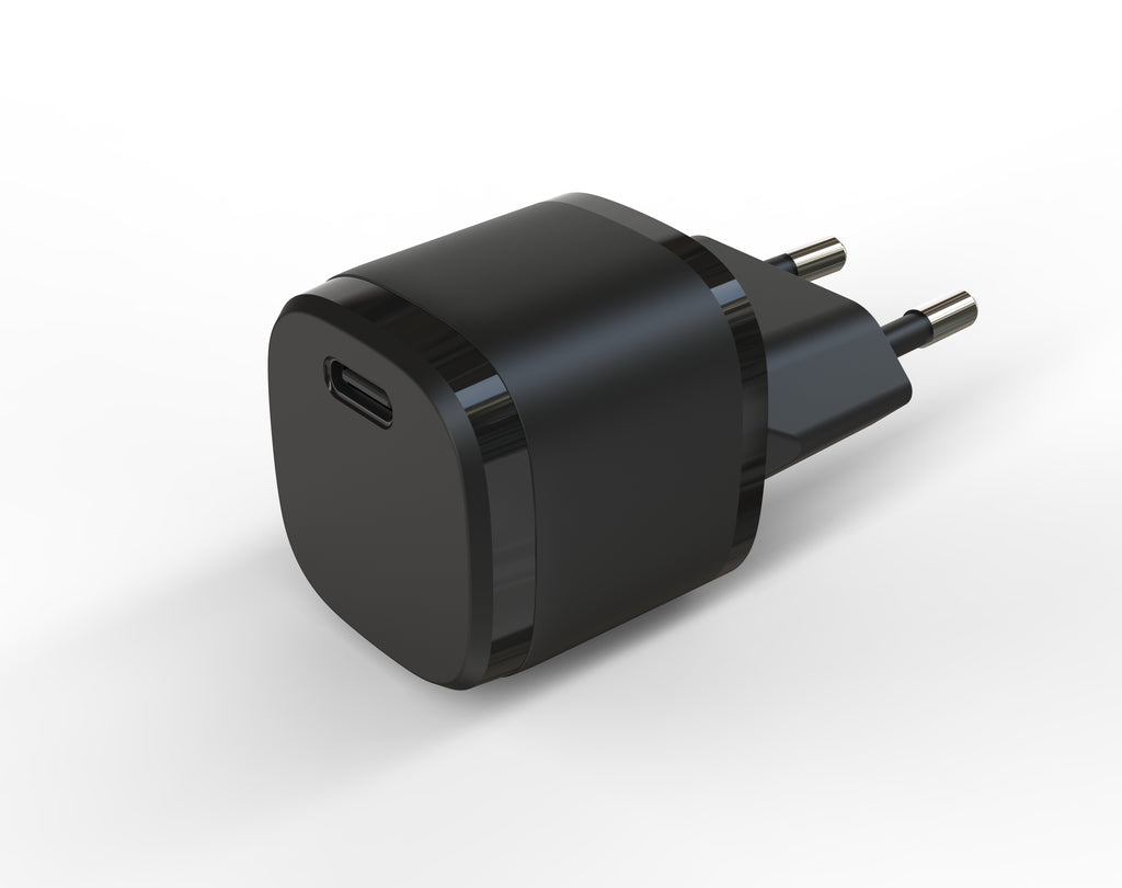 20W PD Fast Charger EU Plug, Single Port USB-C Wall Charger for iPhone & Samsung