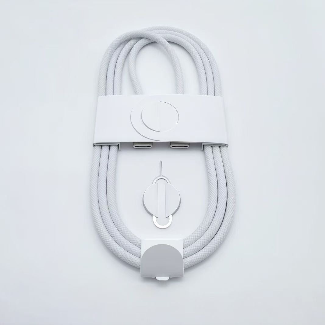 60W USB-C to USB-C Fast Charging Cable, Braided Charger Cord for iPhone 16, Laptops & Samsung