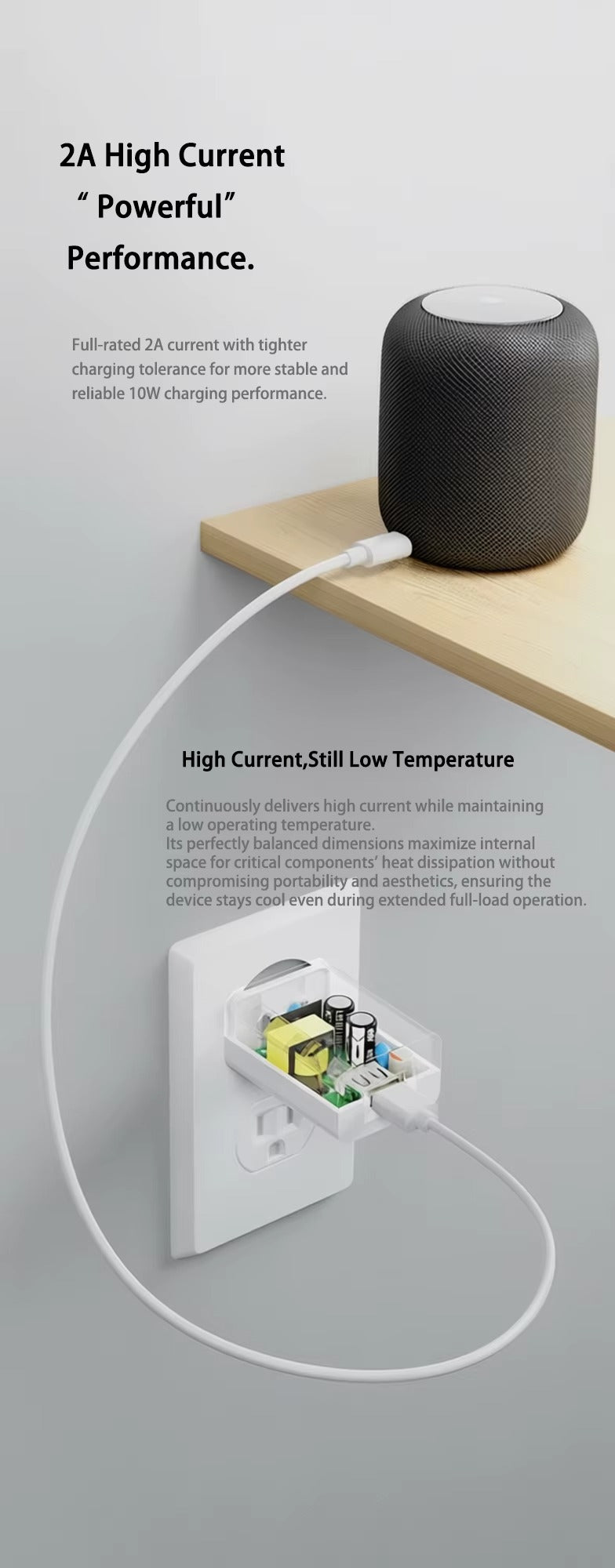 20W PD Fast Charger UK Plug, Dual Port USB-C + USB-A Wall Charger for iPhone & Samsung